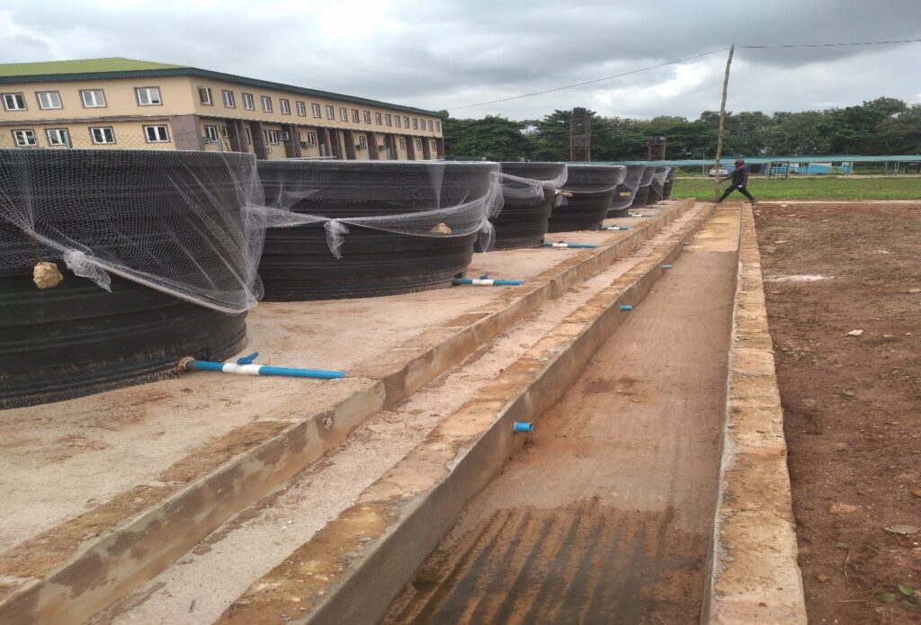 Completed Concrete platform and drainage
