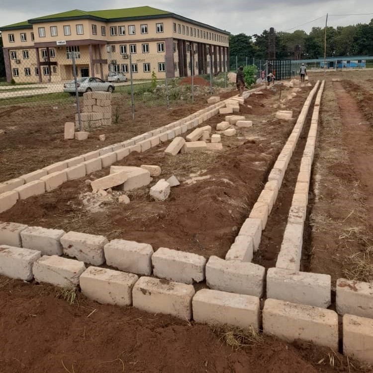 Construction of concrete platform